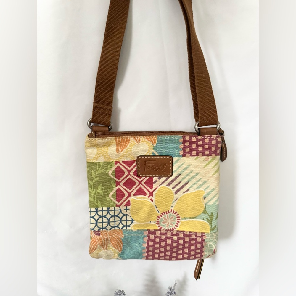 Fossil Euc Vintage Patchwork Crossbody - image 2